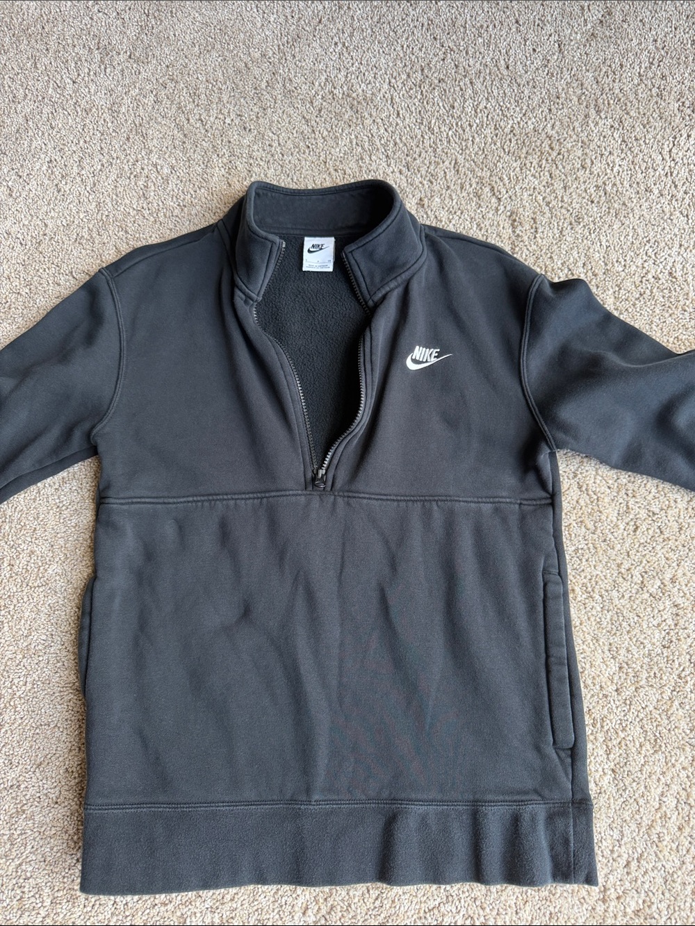 Nike Black Half-Zip Fleece Jacket Men’s Small